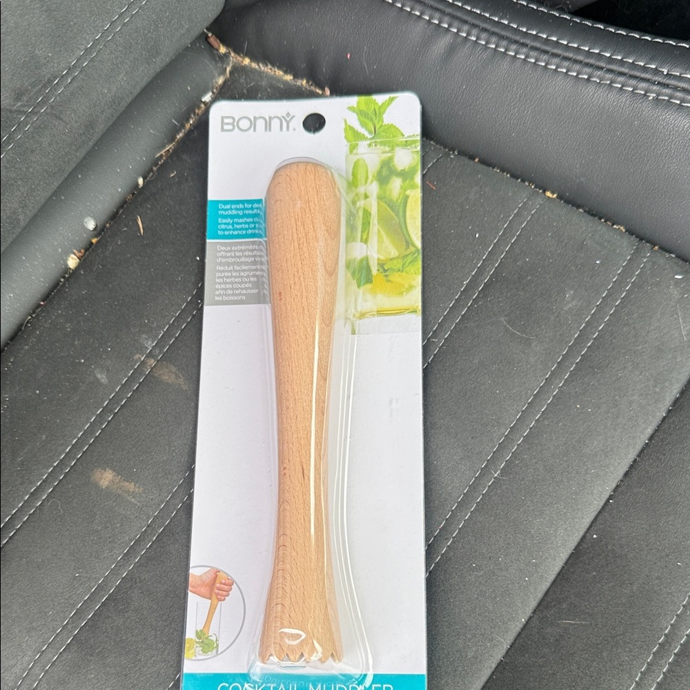 Natural Wood Cocktail Muddler - Natural